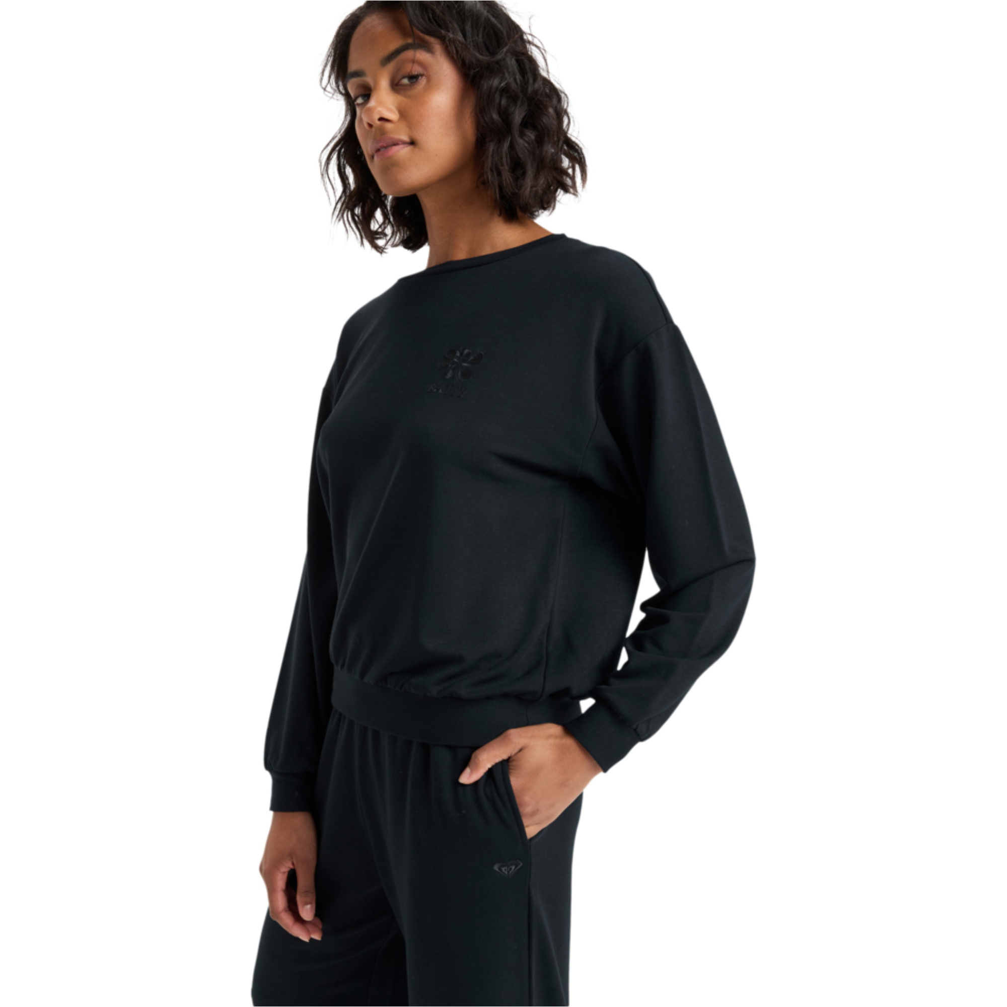 2025 Roxy Womens Surfing By Moonlight Modal Blend Lounge Top ERJFT05008 - Anthracite